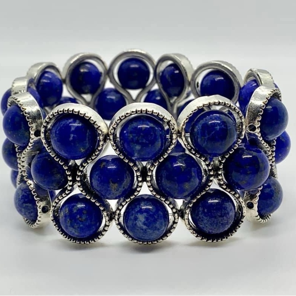 Blue Beaded Bracelet
